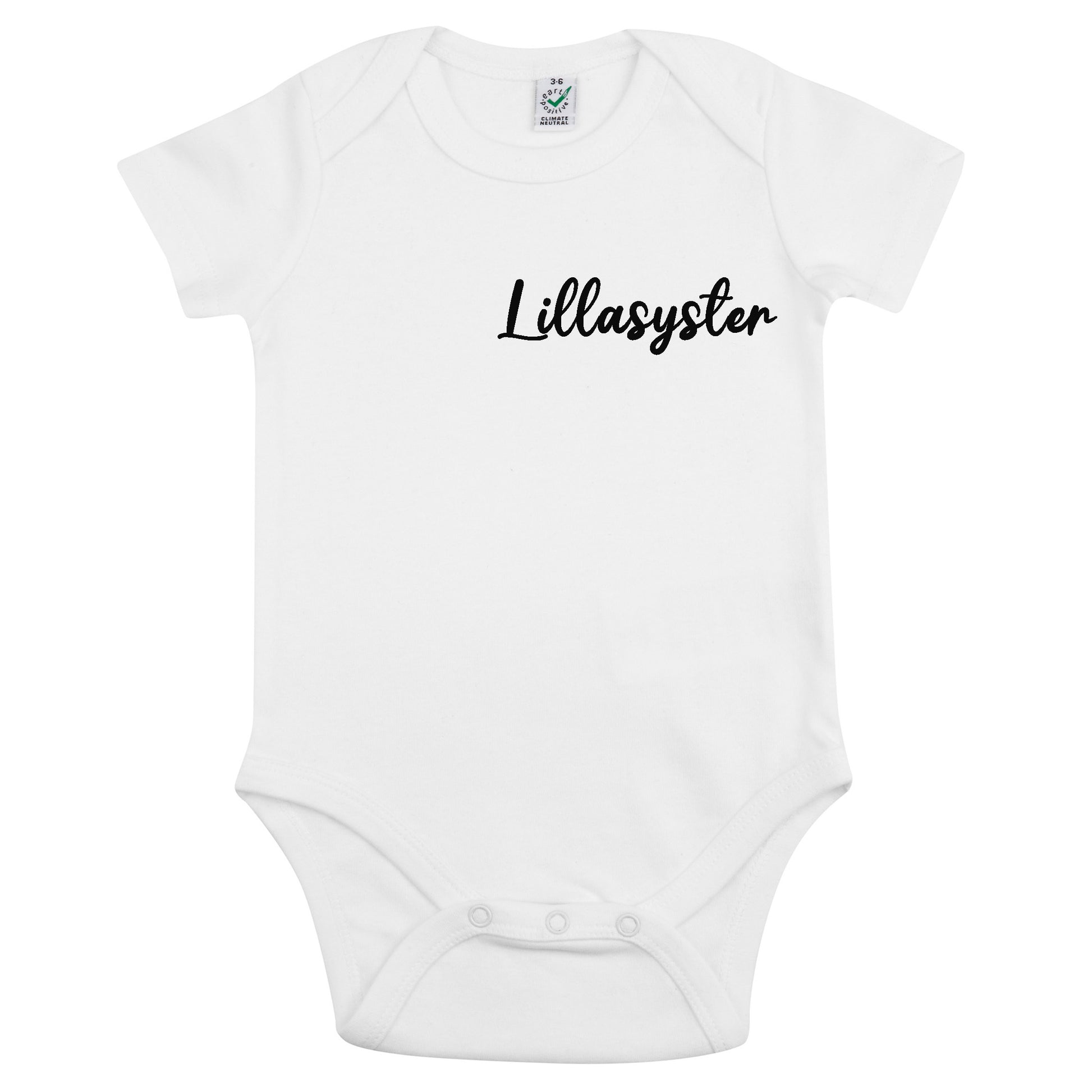 Lillasyster Babybody Nyfödd-Lovely Text