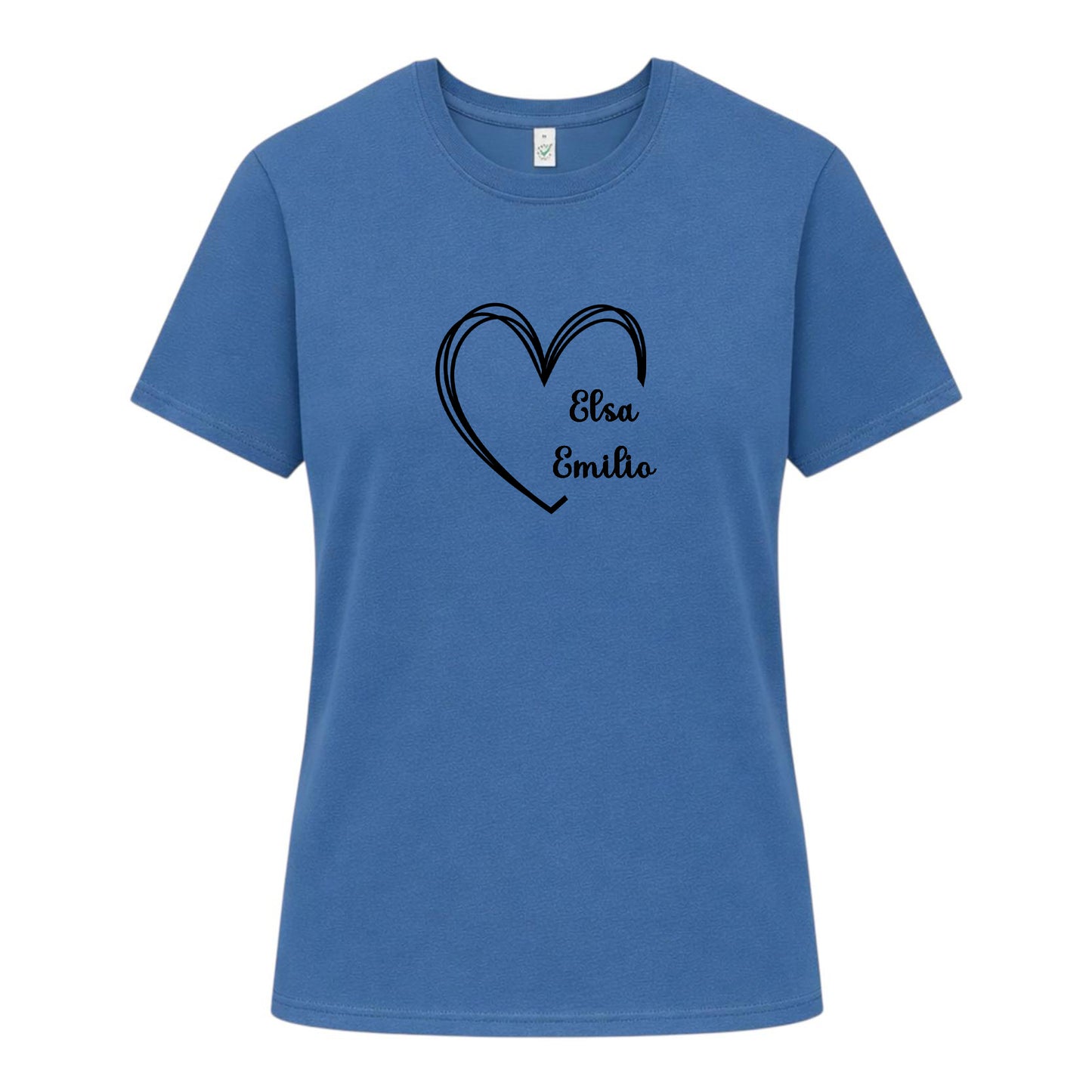 Personlig Mamma T-shirt med Hjärta & Barnens Namn