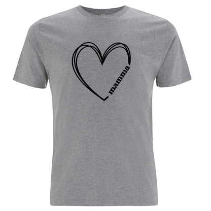 T-shirt med Hjärta & Mamma-Lovely Text