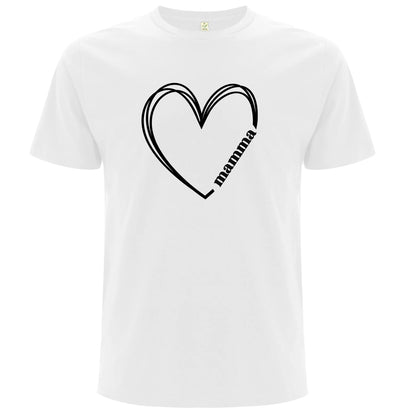 T-shirt med Hjärta & Mamma-Lovely Text