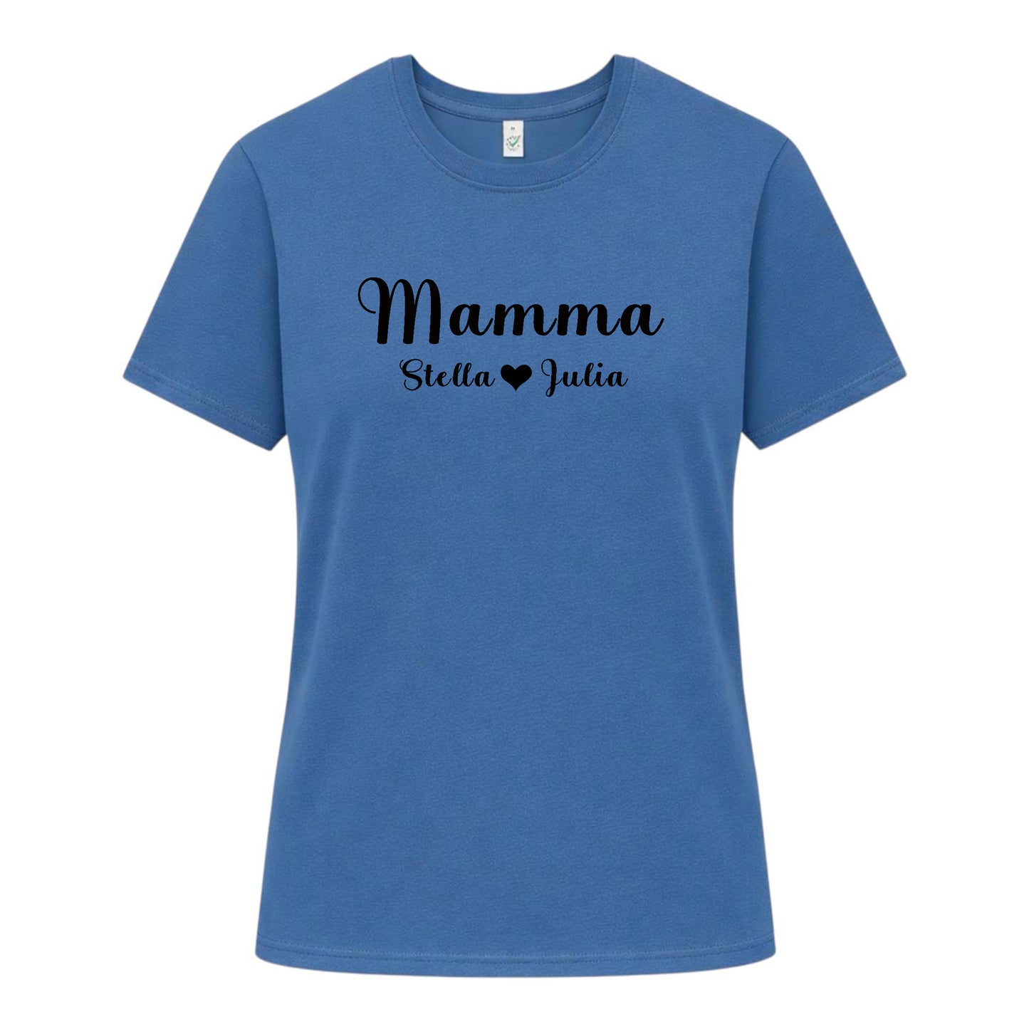 Elegant Personlig Mamma T-shirt med Barnens Namn