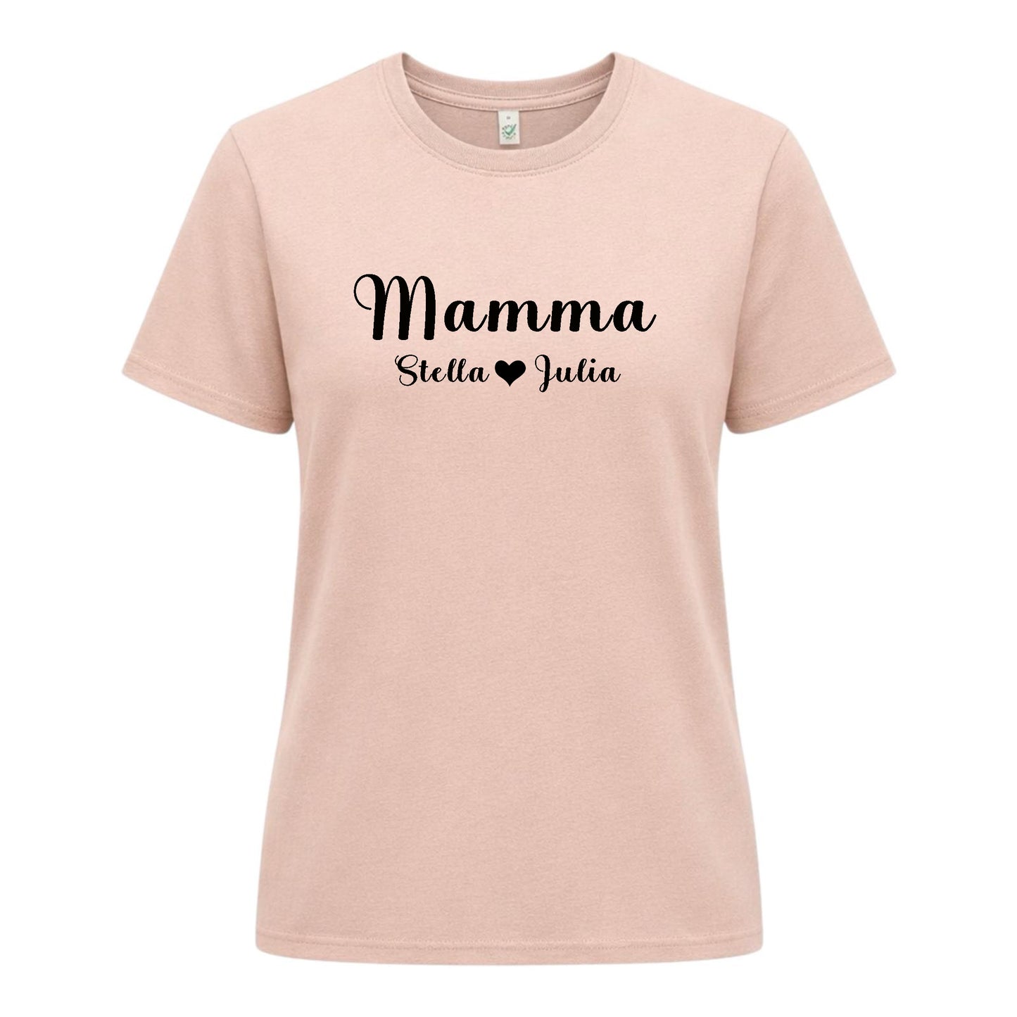 Elegant Personlig Mamma T-shirt med Barnens Namn