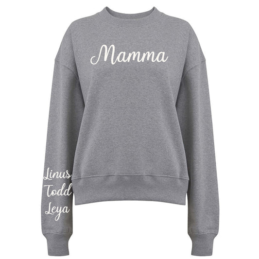 Mamma Tröja - Personlig med [Barnens namn]-Lovely Text