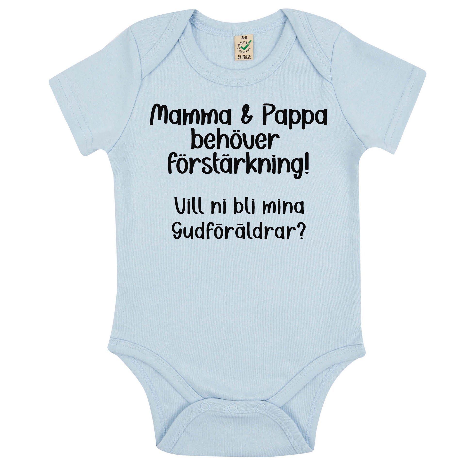 Mamma & Pappa behöver förstärkning – Personlig Babybody-Lovely Text