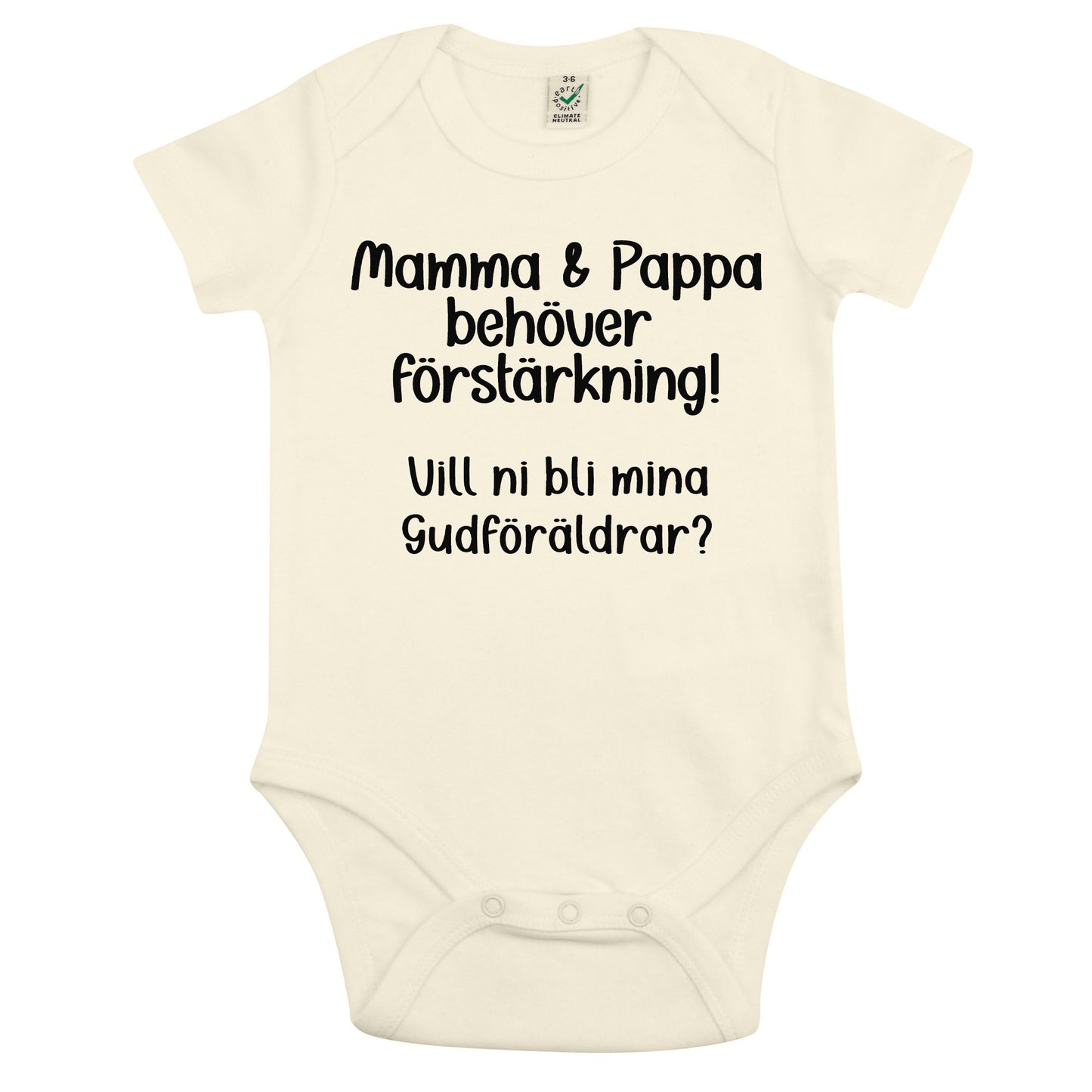 Mamma & Pappa behöver förstärkning – Personlig Babybody-Lovely Text