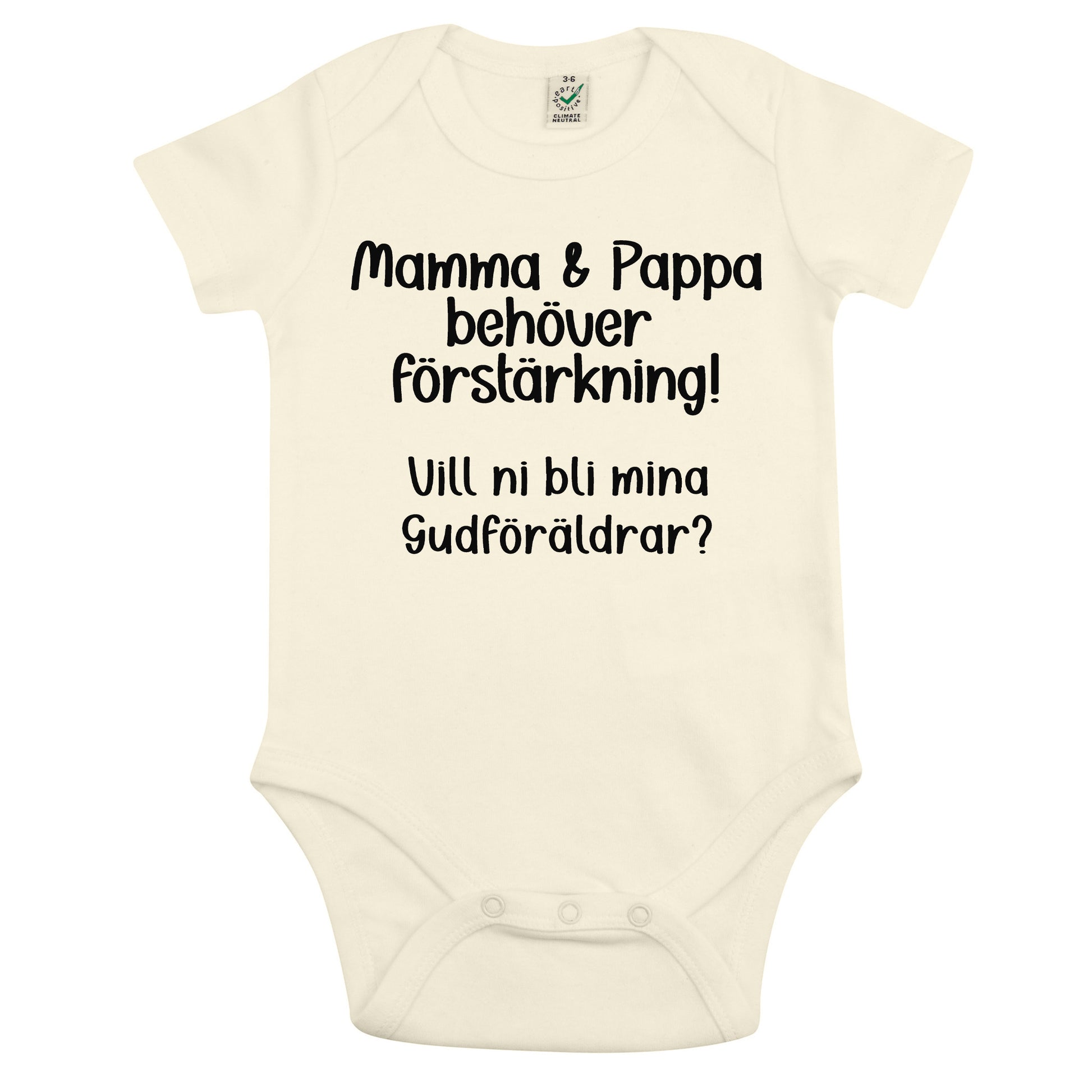 Mamma & Pappa behöver förstärkning – Personlig Babybody-Lovely Text