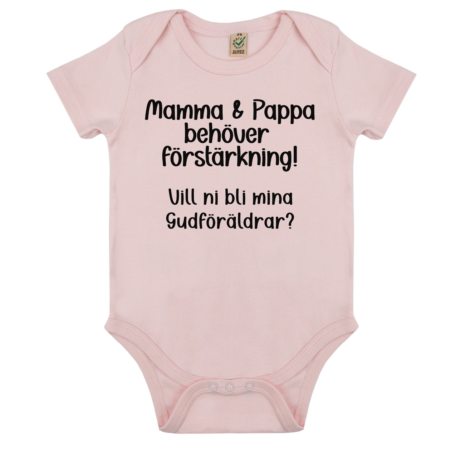 Mamma & Pappa behöver förstärkning – Personlig Babybody-Lovely Text
