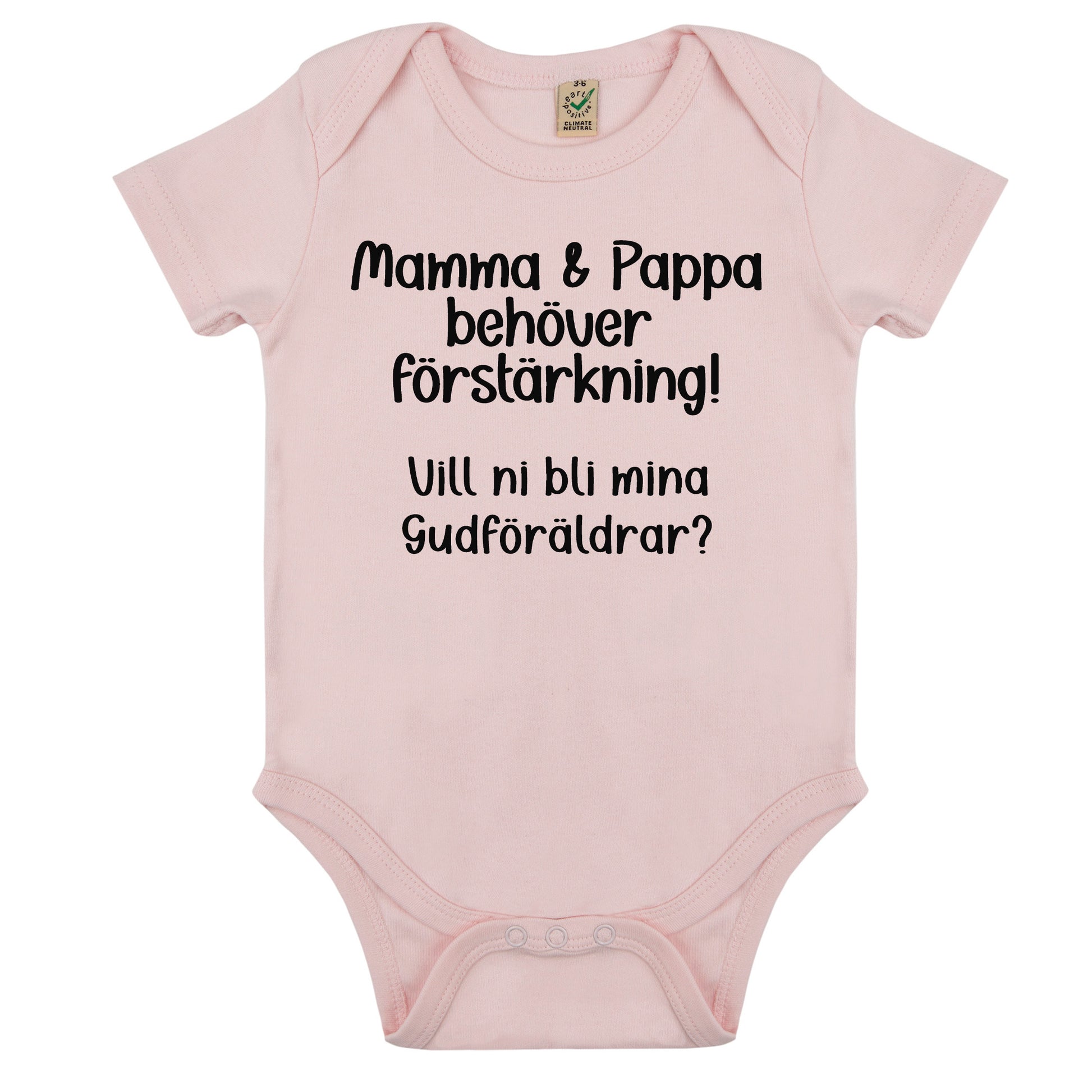 Mamma & Pappa behöver förstärkning – Personlig Babybody-Lovely Text