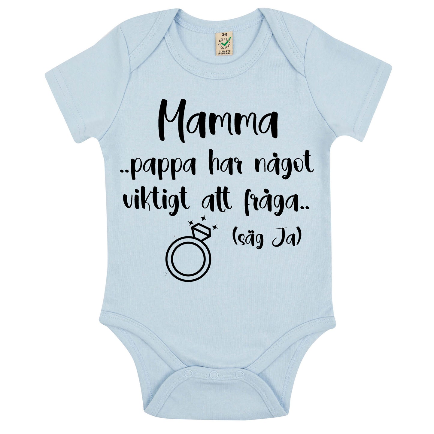 Säg ja! Babybody med frieribudskap – till mamma eller pappa-Lovely Text