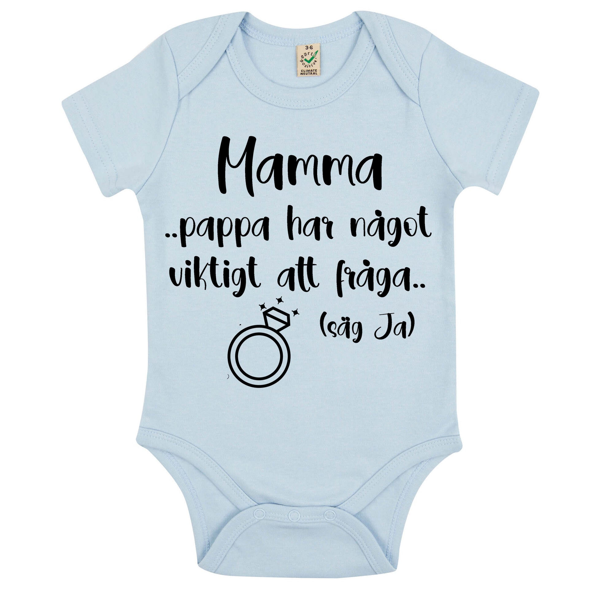 Säg ja! Babybody med frieribudskap – till mamma eller pappa-Lovely Text