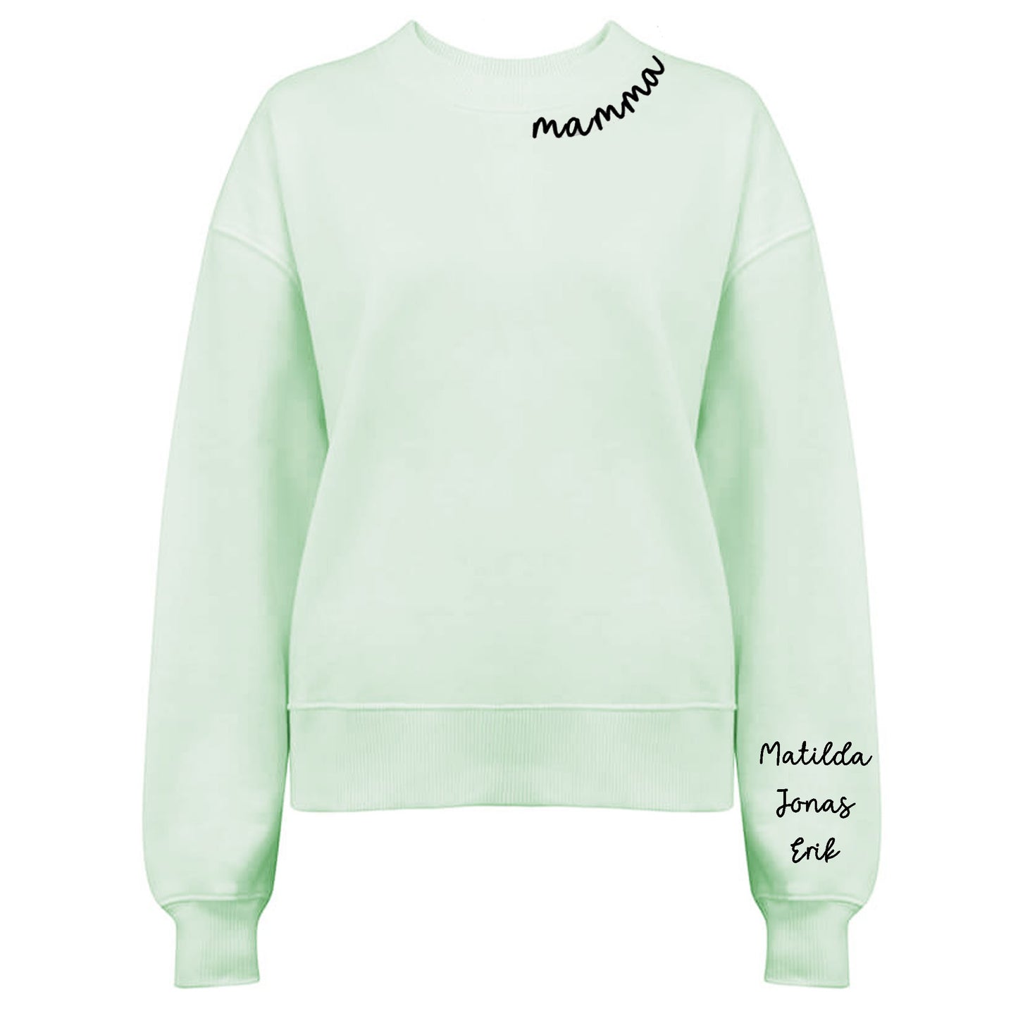 Kärleksfull Mamma Tröja - [Barnens namn]-Lovely Text