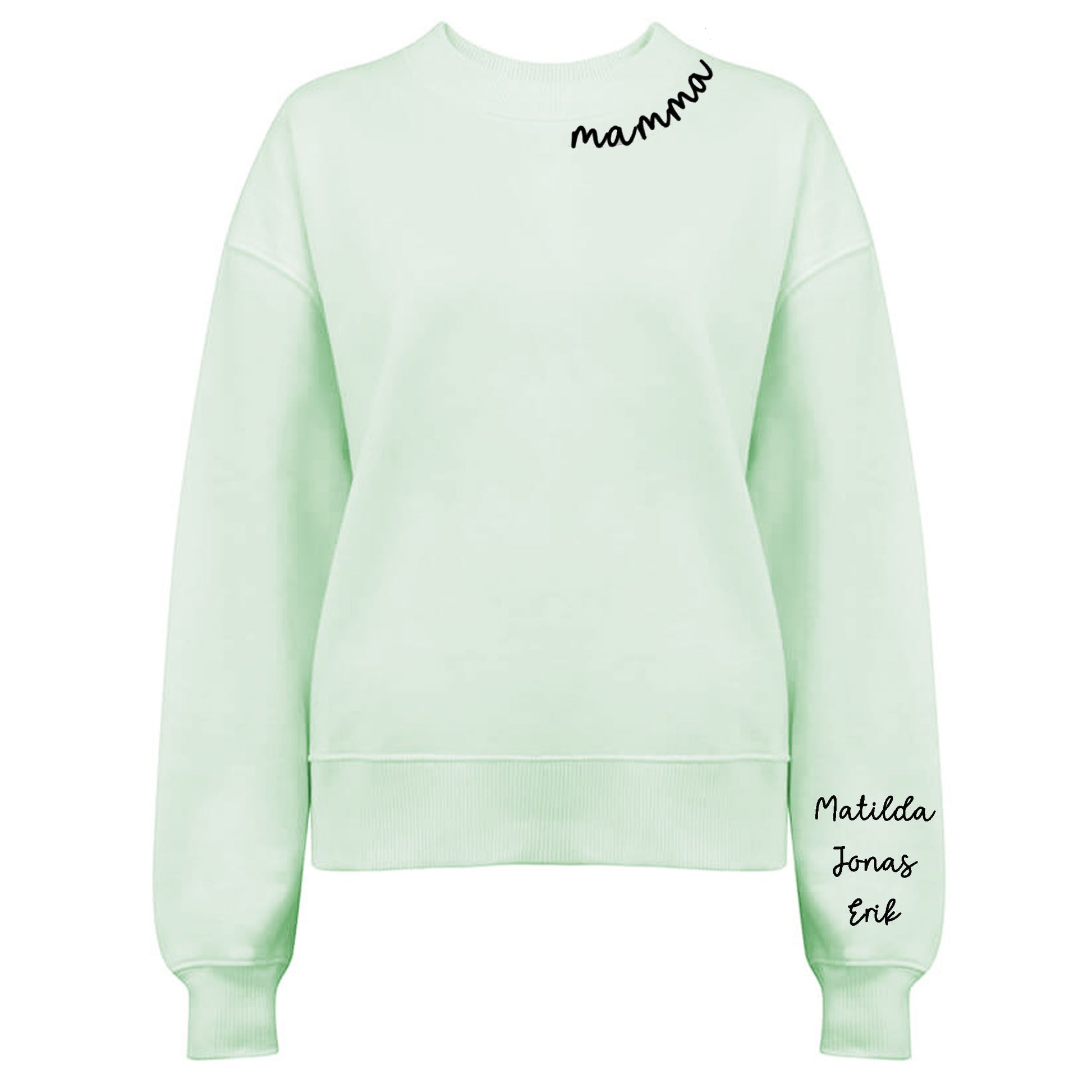 Kärleksfull Mamma Tröja - [Barnens namn]-Lovely Text