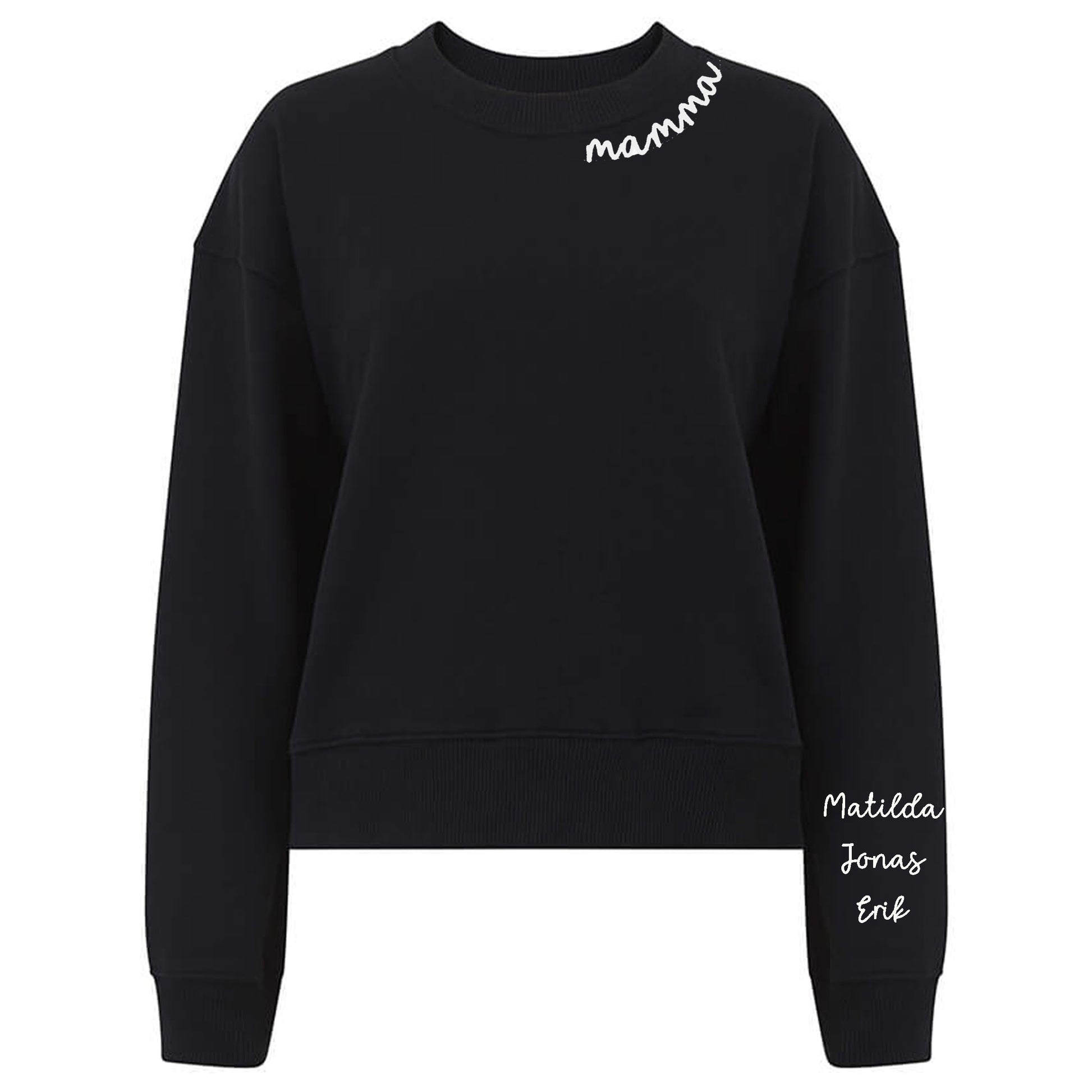 Kärleksfull Mamma Tröja - [Barnens namn]-Lovely Text