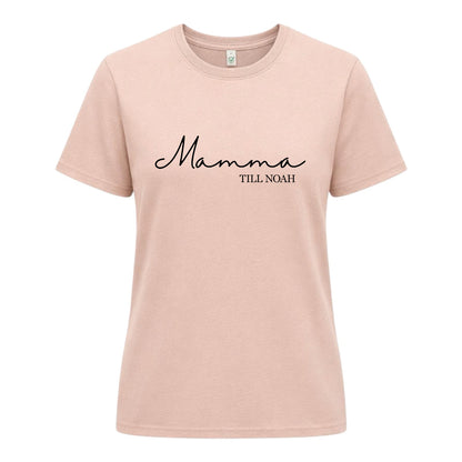 Personlig Mamma T-shirt med Barnens Namn – Perfekt Present