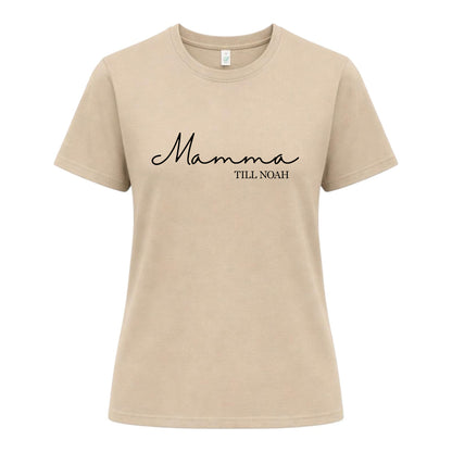 Personlig Mamma T-shirt med Barnens Namn – Perfekt Present