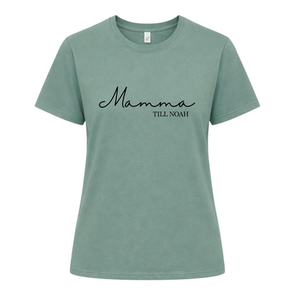 Personlig Mamma T-shirt med Barnens Namn – Perfekt Present