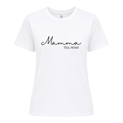 Personlig Mamma T-shirt med Barnens Namn – Perfekt Present