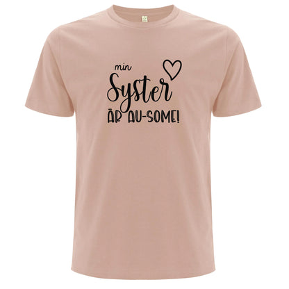 T-shirt med Autismkärlek – Min Syster är AU-SOME-Lovely Text
