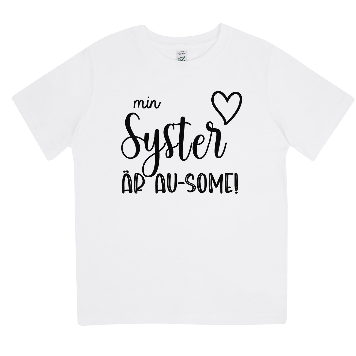 T-shirt för barn som sprider Autismglädje – Min Syster är AU-SOME-Lovely Text