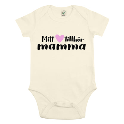 Mitt Hjärta Tillhör Mamma Babybody Nyfödd-Lovely Text