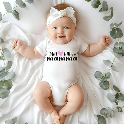 Mitt Hjärta Tillhör Mamma Babybody Nyfödd-Lovely Text