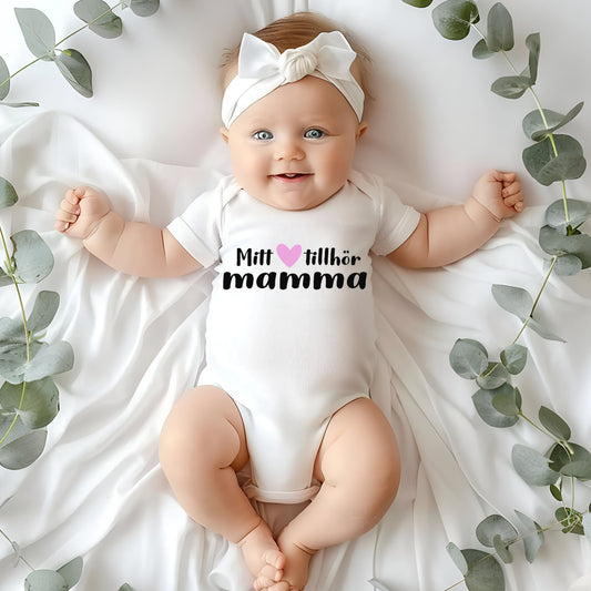 Mitt Hjärta Tillhör Mamma Babybody Nyfödd-Lovely Text