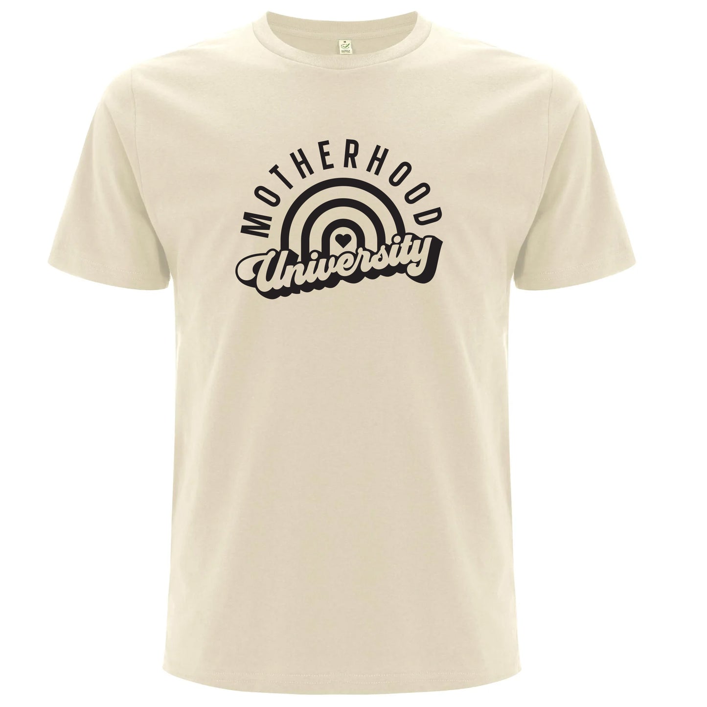 T-shirt för Mamma – Moderhood University-Lovely Text