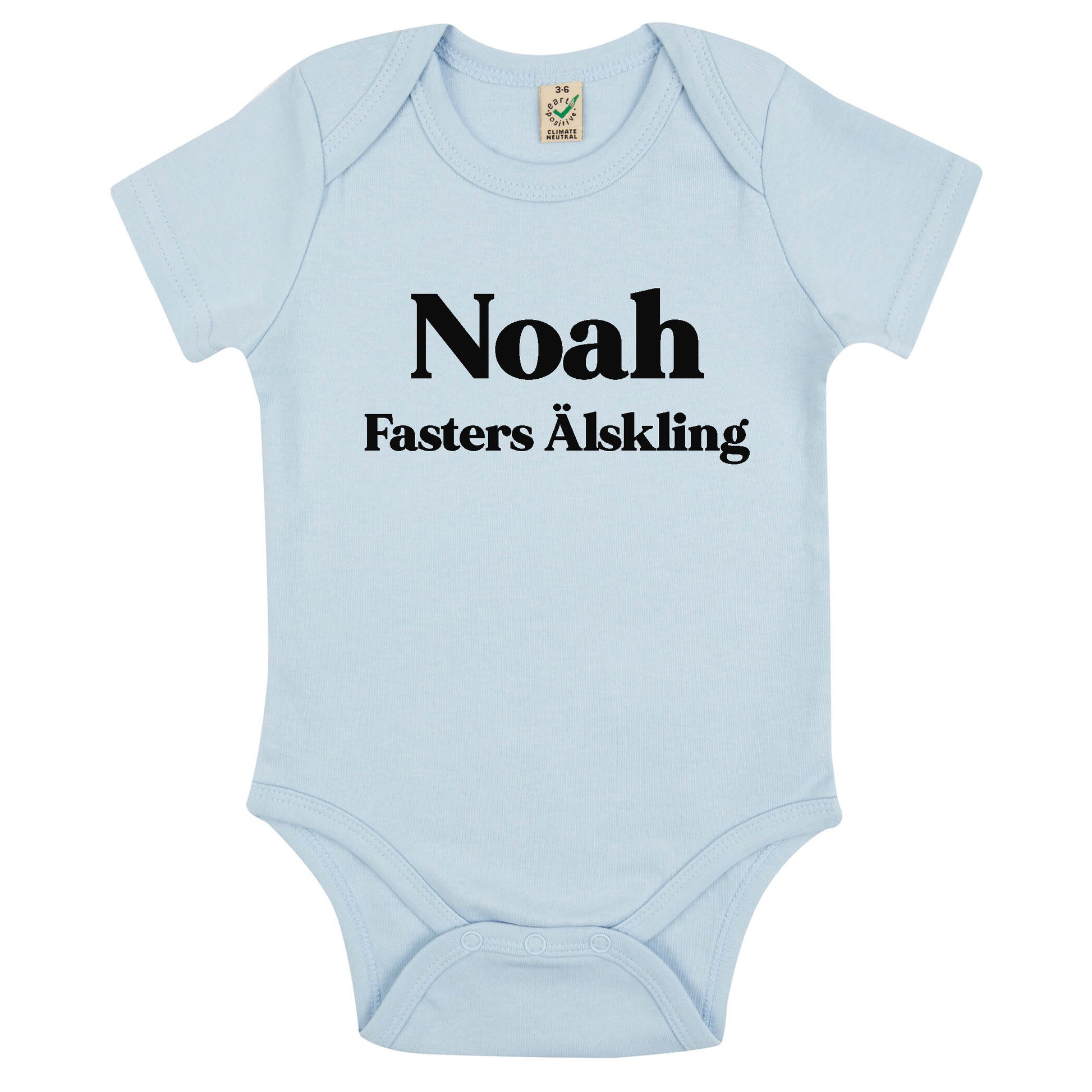 Namn Fasters Älskling Babybody Nyfödd-Lovely Text