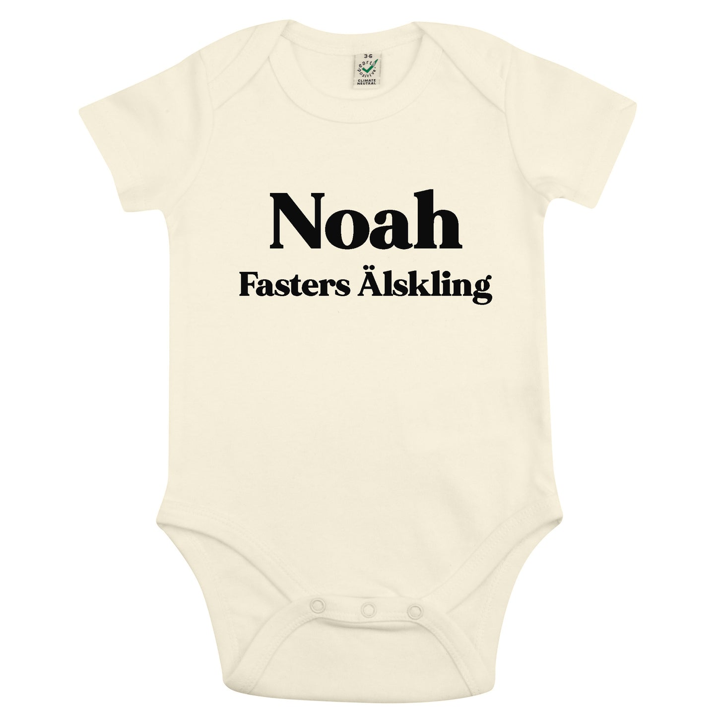 Namn Fasters Älskling Babybody Nyfödd-Lovely Text