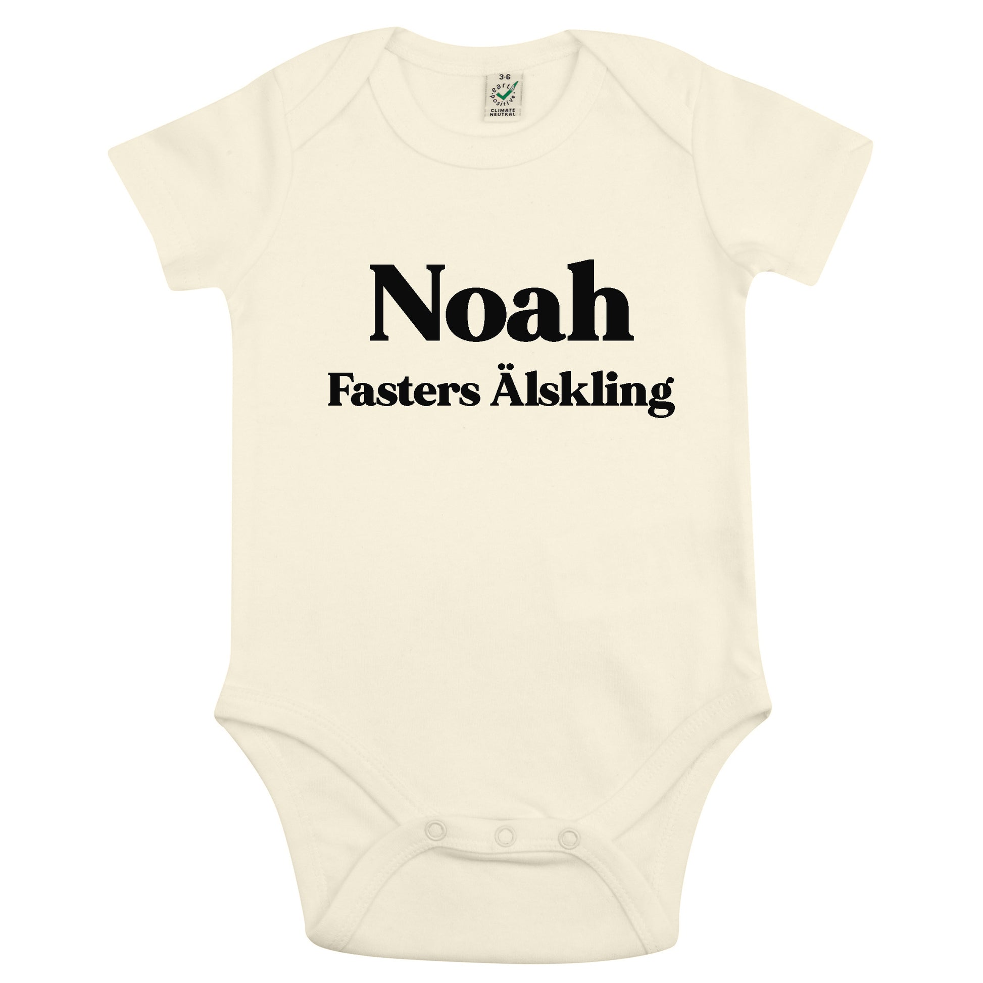 Namn Fasters Älskling Babybody Nyfödd-Lovely Text