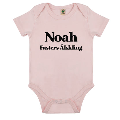 Namn Fasters Älskling Babybody Nyfödd-Lovely Text