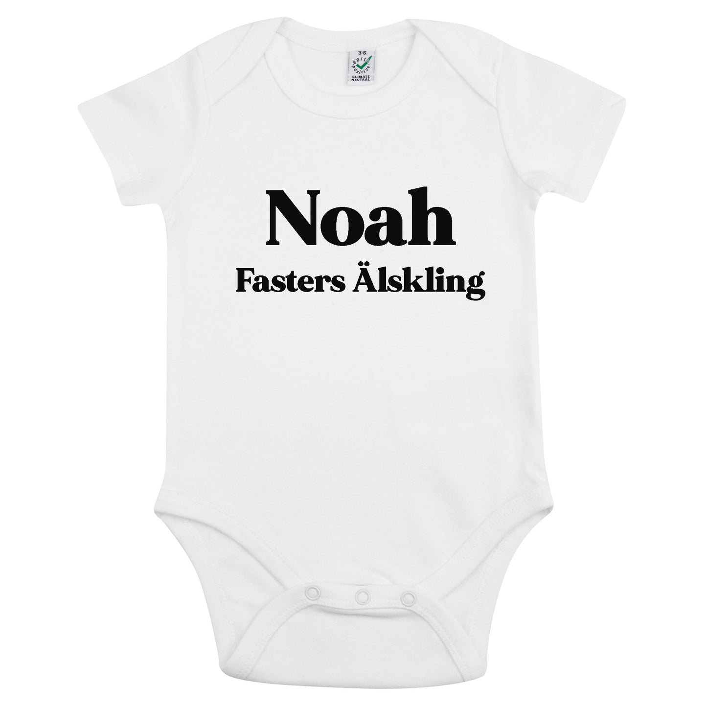 Namn Fasters Älskling Babybody Nyfödd-Lovely Text