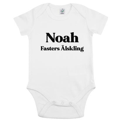 Namn Fasters Älskling Babybody Nyfödd-Lovely Text