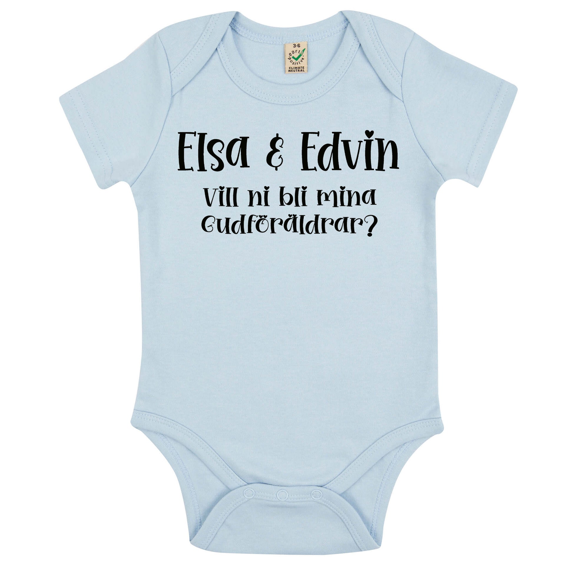 [Namn] & [Namn], Vill ni bli mina Gudföräldrar? – Babybody-Lovely Text