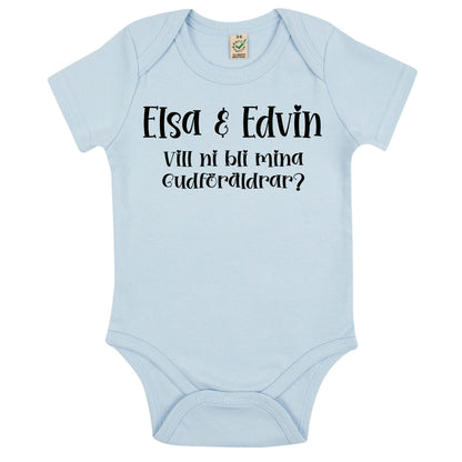 [Namn] & [Namn], Vill ni bli mina Gudföräldrar? – Babybody-Lovely Text