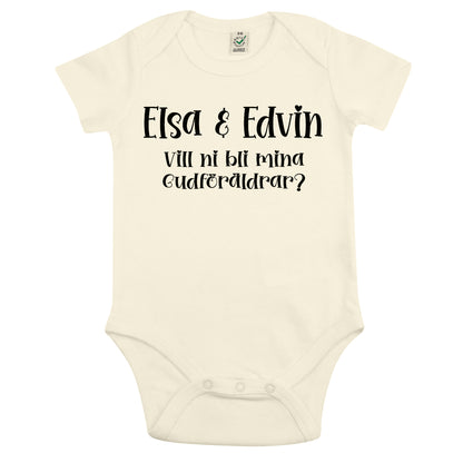 [Namn] & [Namn], Vill ni bli mina Gudföräldrar? – Babybody-Lovely Text