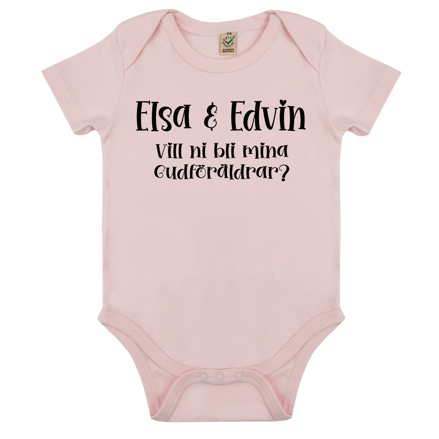 [Namn] & [Namn], Vill ni bli mina Gudföräldrar? – Babybody-Lovely Text