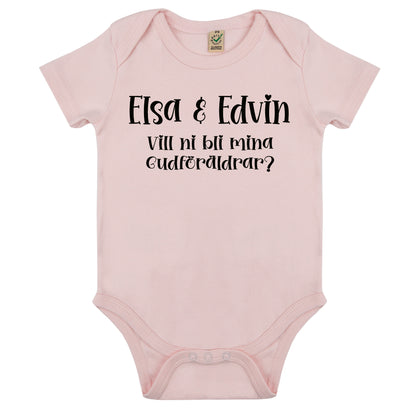 [Namn] & [Namn], Vill ni bli mina Gudföräldrar? – Babybody-Lovely Text