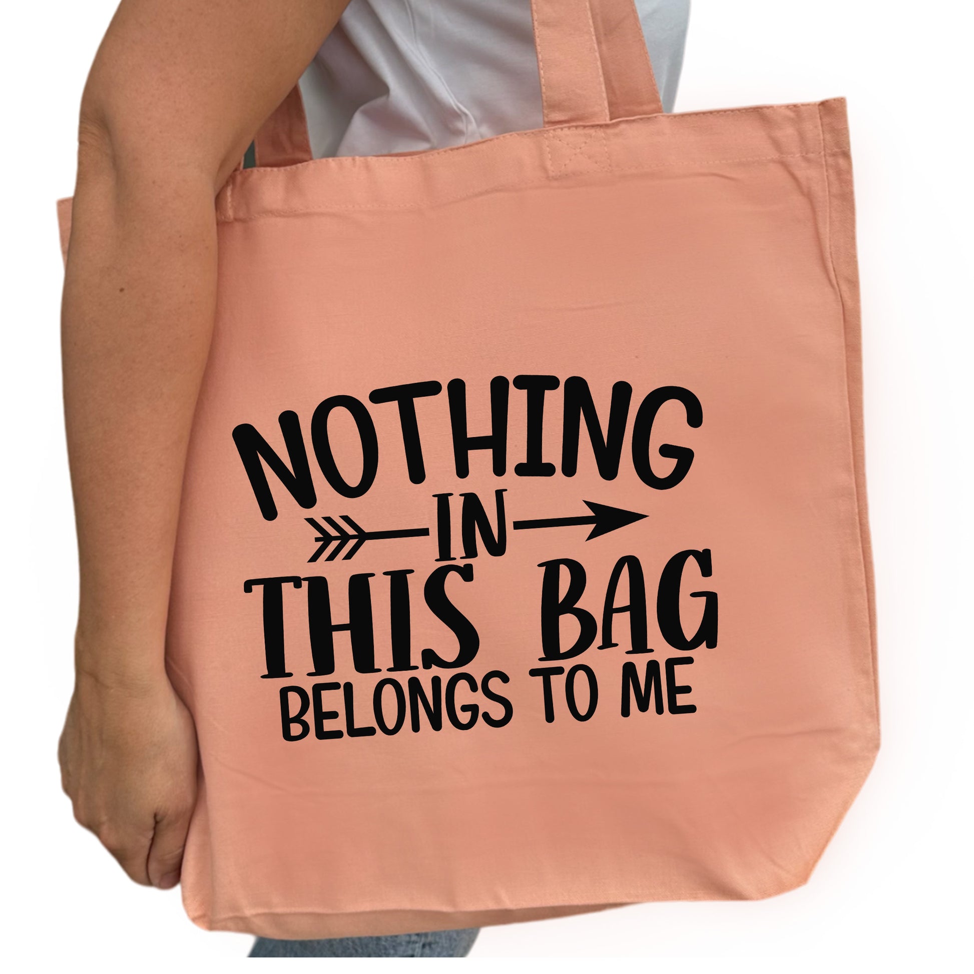 Nothing In This Bag Belongs To Me Tygpåse-Lovely Text