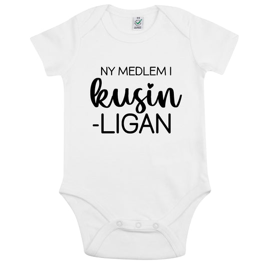 Ny medlem i Kusinligan Babybody 100 % Ekologisk bomull