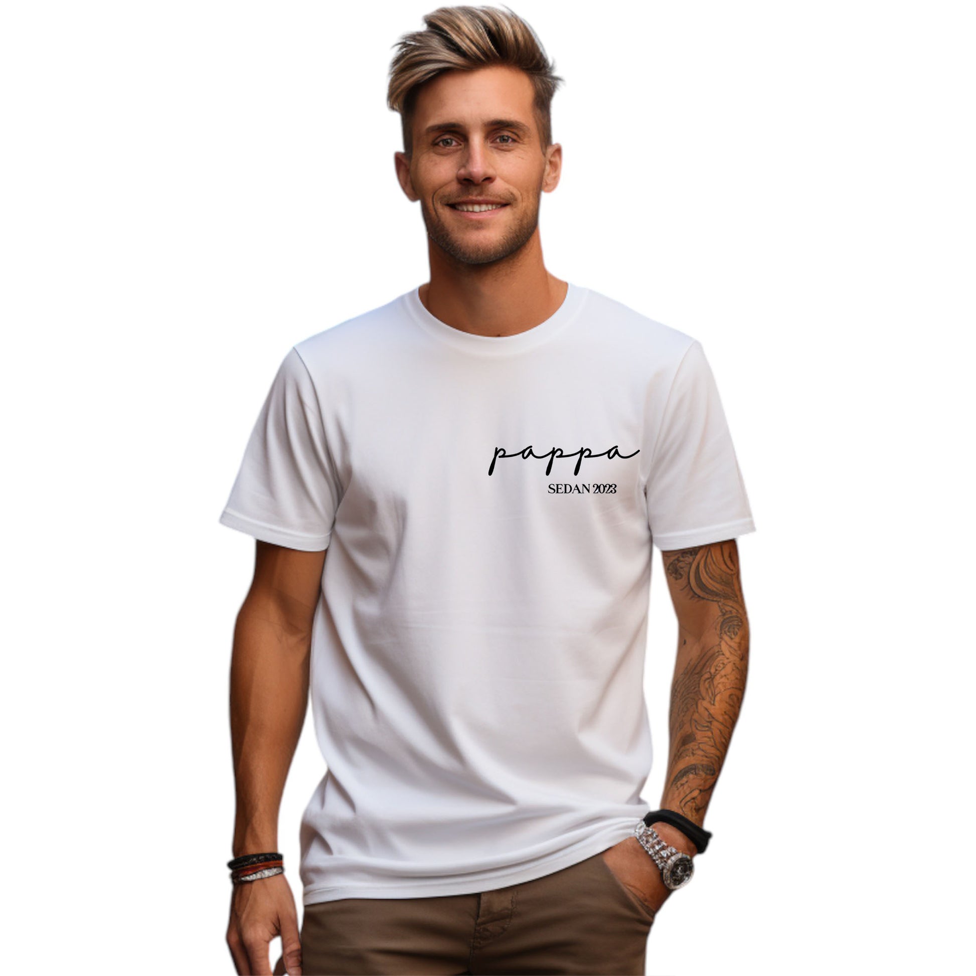 Pappa Sedan Årtal T-shirt-Lovely Text