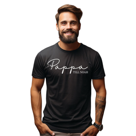 Pappa till <Barnens Namn> T-shirt-Lovely Text