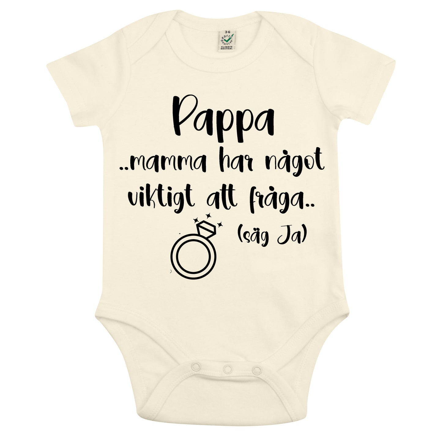 Säg ja! Babybody med frieribudskap – till mamma eller pappa-Lovely Text