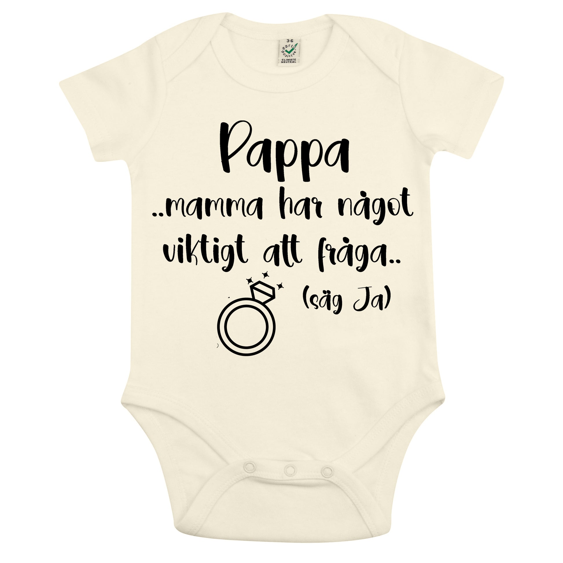 Säg ja! Babybody med frieribudskap – till mamma eller pappa-Lovely Text