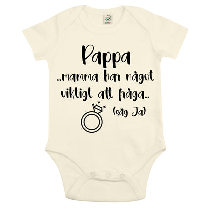 Säg ja! Babybody med frieribudskap – till mamma eller pappa-Lovely Text