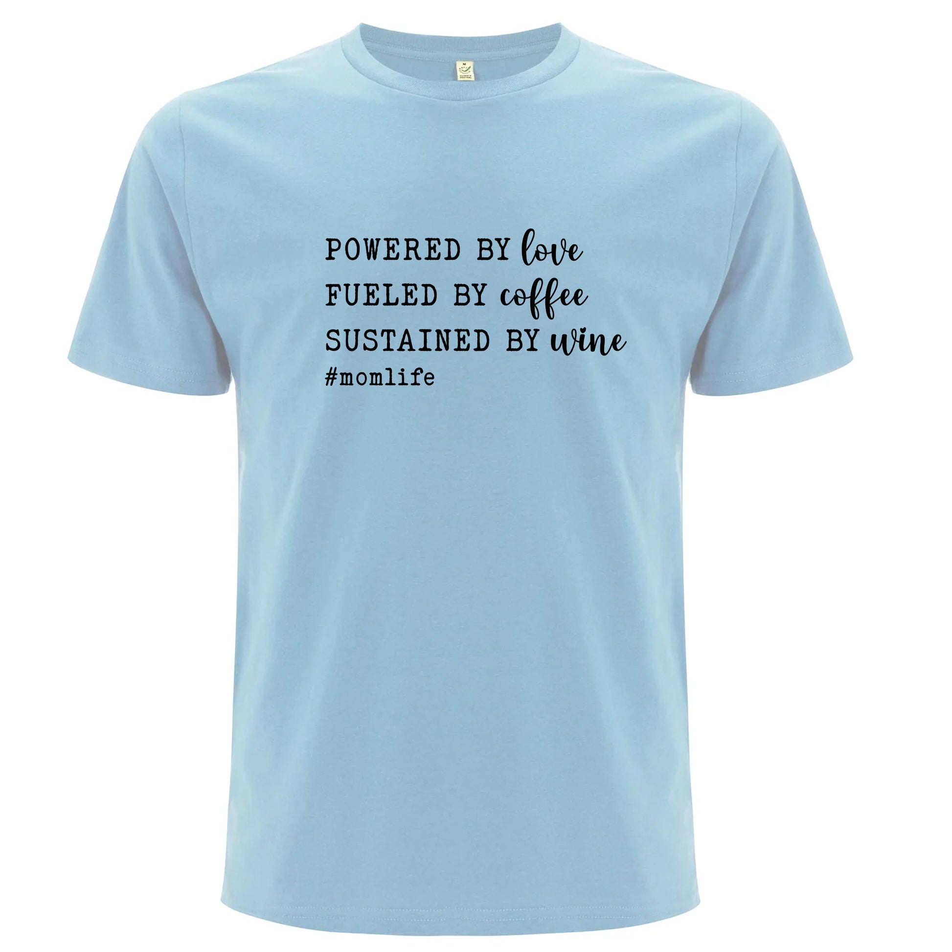 #MomLife T-shirt – Kaffe, Kärlek & Vin-Lovely Text