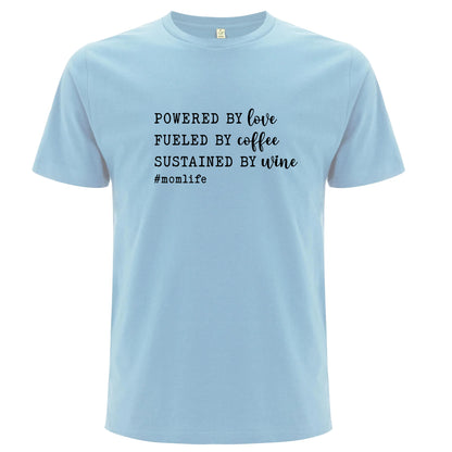 #MomLife T-shirt – Kaffe, Kärlek & Vin-Lovely Text
