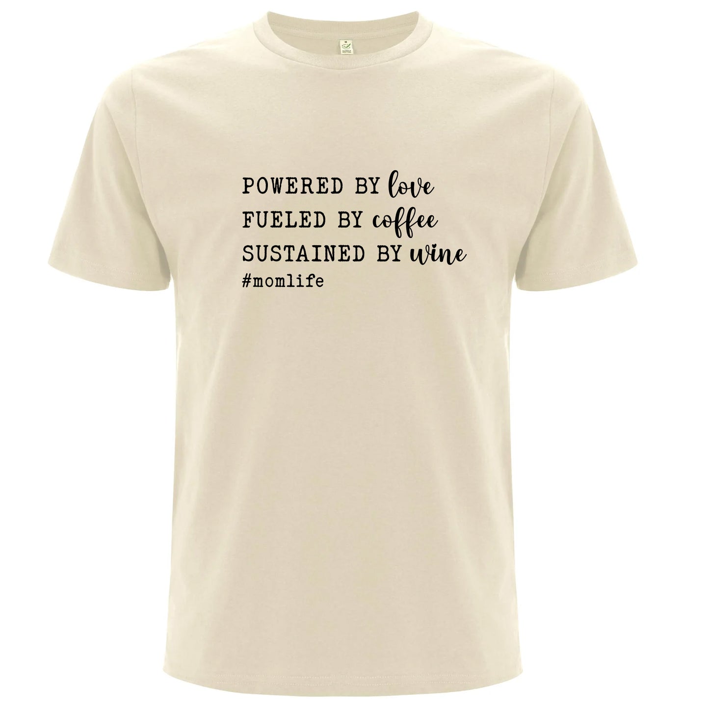 #MomLife T-shirt – Kaffe, Kärlek & Vin-Lovely Text