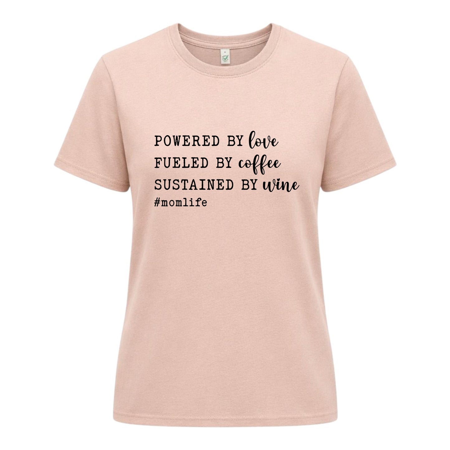 #MomLife T-shirt – Kaffe, Kärlek & Vin