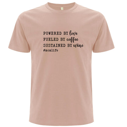 #MomLife T-shirt – Kaffe, Kärlek & Vin-Lovely Text